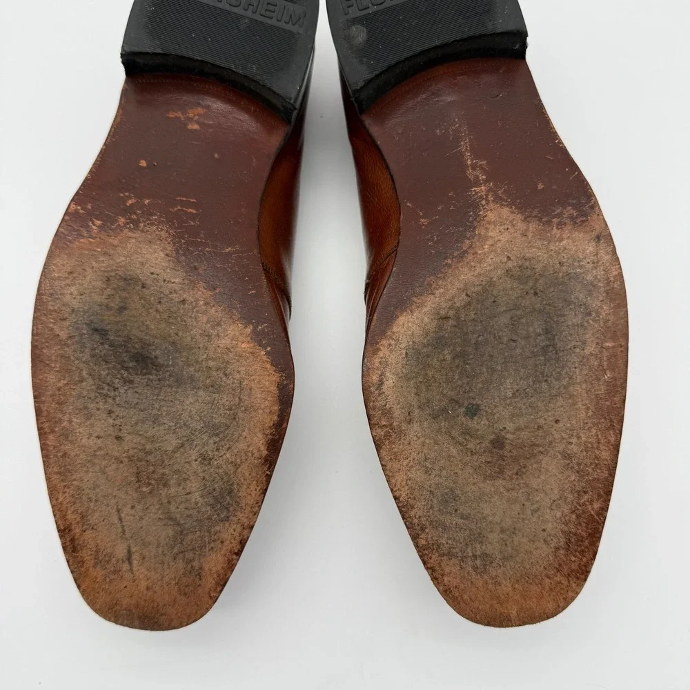 Florsheim Men's Brown Leather Loafers Size 10B Narrow Slip-On Dress Shoes